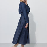 SPÓDNICA GARNITUROWA 7/8 navy blue jeans