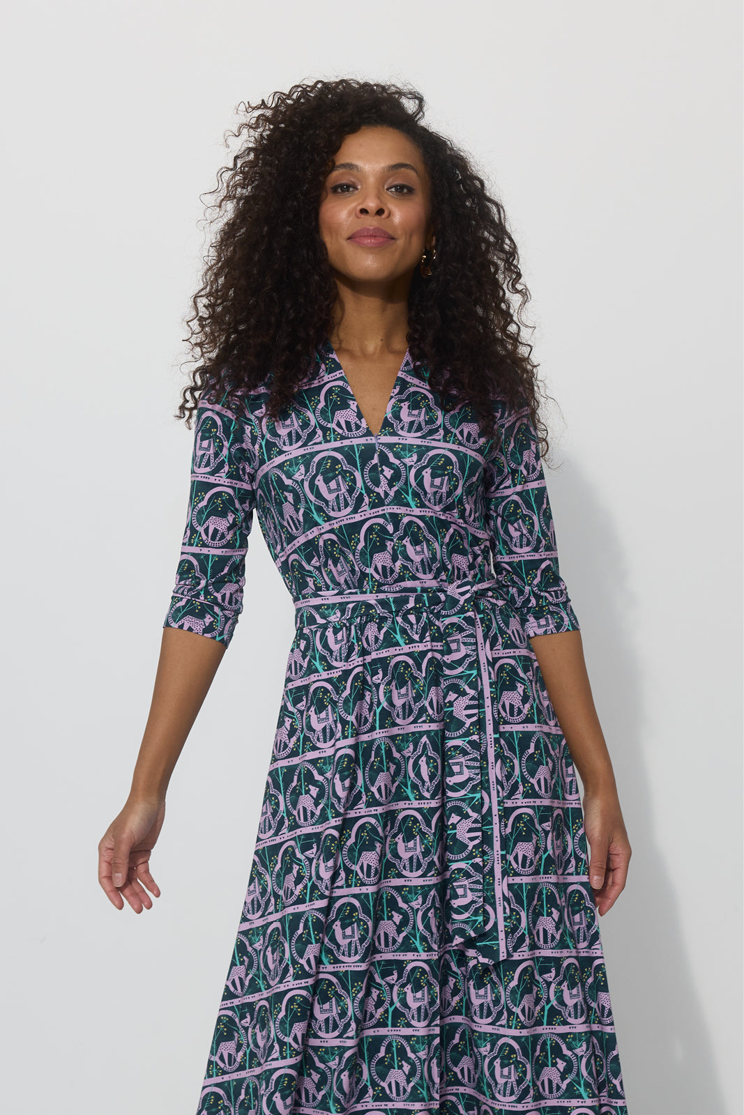 LIBERTY DRESS print rysie z IWP patynowy
