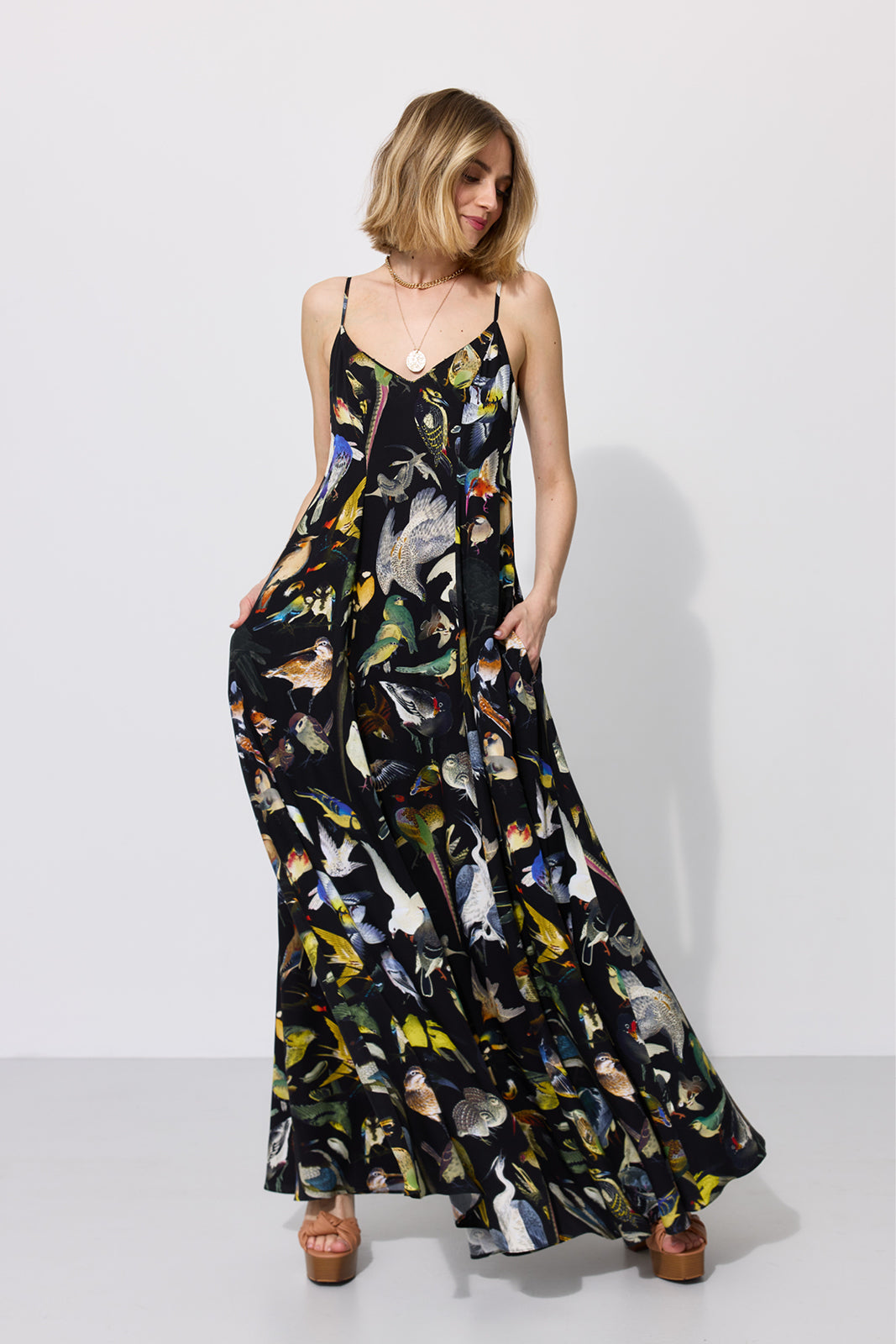 Dress ALL NIGHT LONG Warsaw Birds print