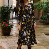 Sukienka KLIN LADY print ptaki Warszawy