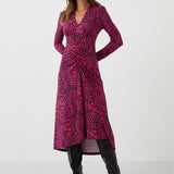 Sukienka MUSE print mini leo pink & art blue