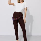 MADOXY espresso & print leo burgundy