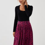 Spódnica HIGH RISK print mini leo pink & art blue