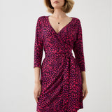 Sukienka BOGINI PRZED KOLANO print mini leo pink & art blue
