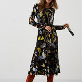 Sukienka KLIN LADY print ptaki Warszawy