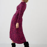 Sukienka MUSE print mini leo pink & art blue