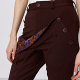 MADOXY espresso & print leo burgundy