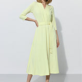 LIBERTY DRESS krem cytrynowy