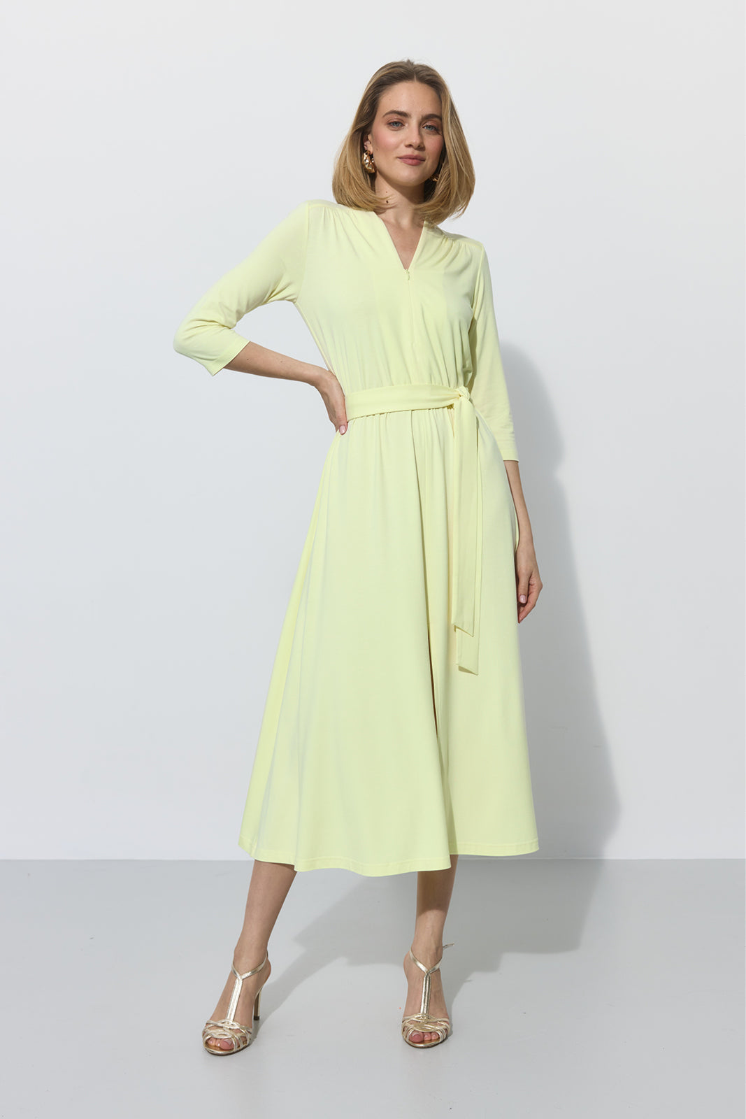 LIBERTY DRESS krem cytrynowy