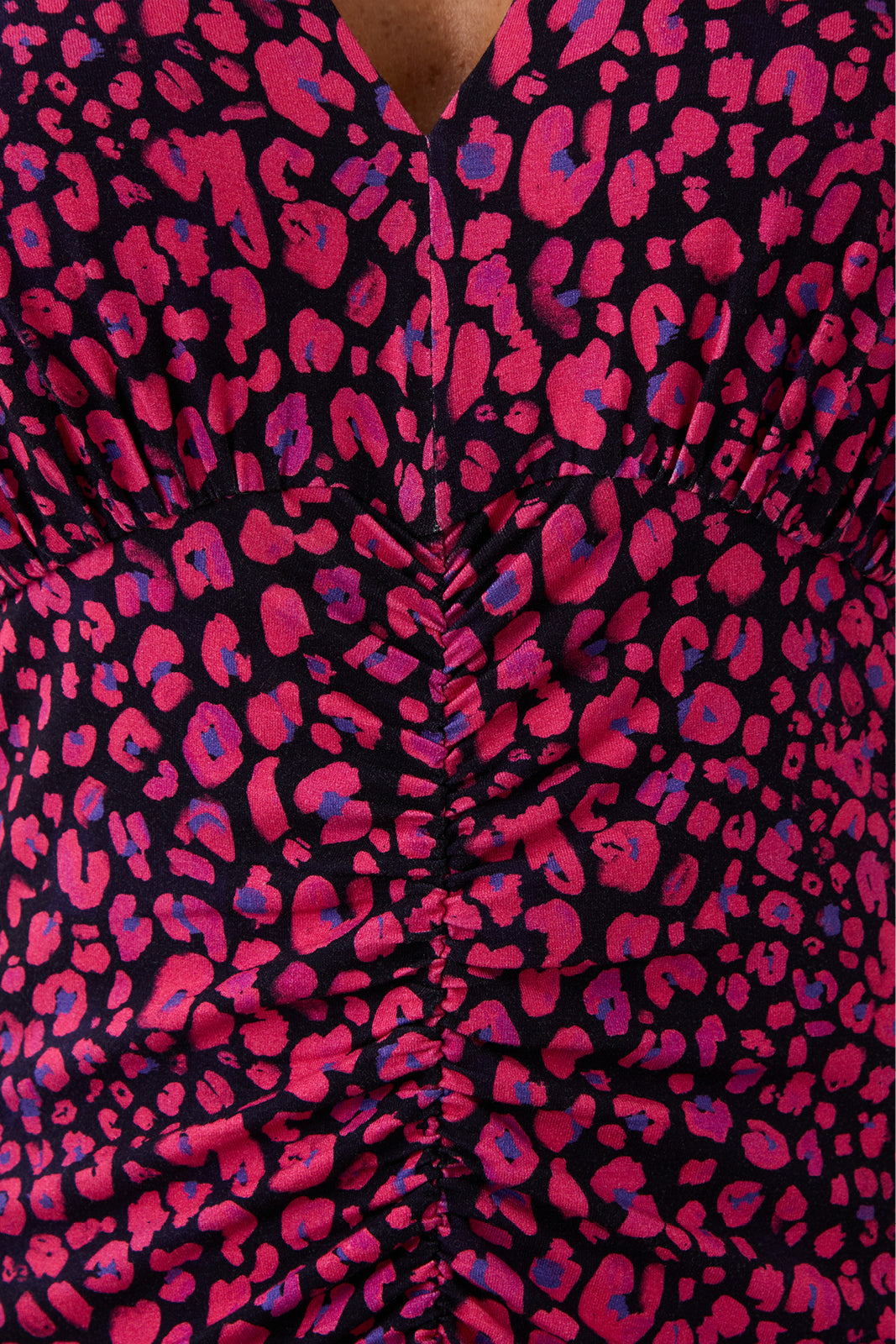 Sukienka MUSE print mini leo pink & art blue