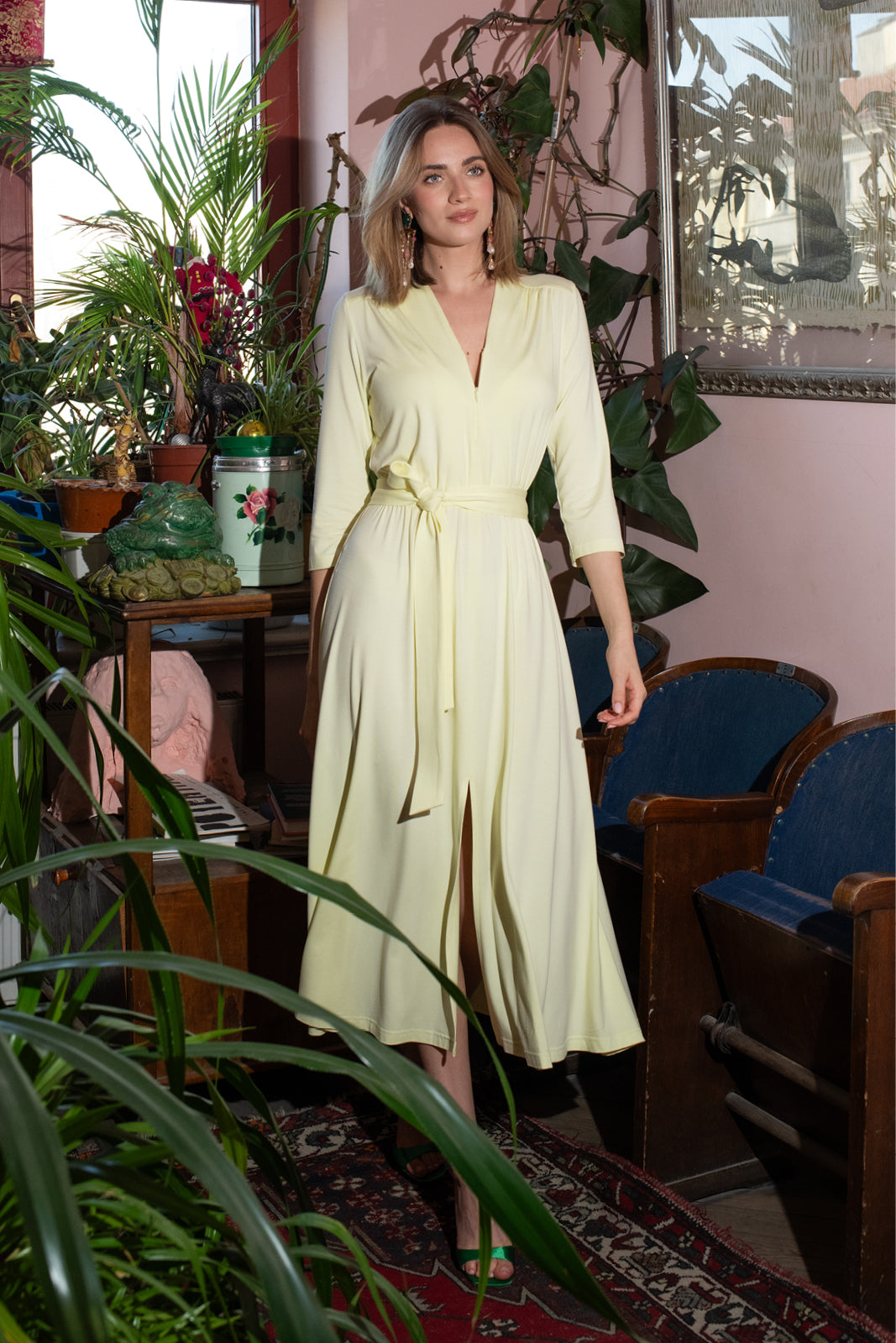LIBERTY DRESS krem cytrynowy