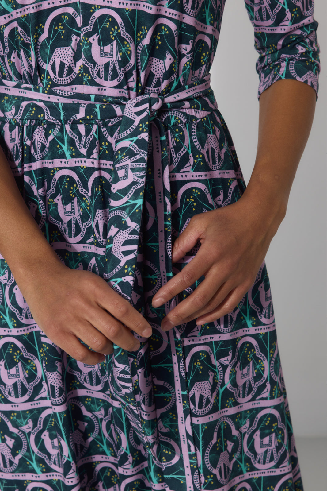 LIBERTY DRESS print rysie z IWP patynowy