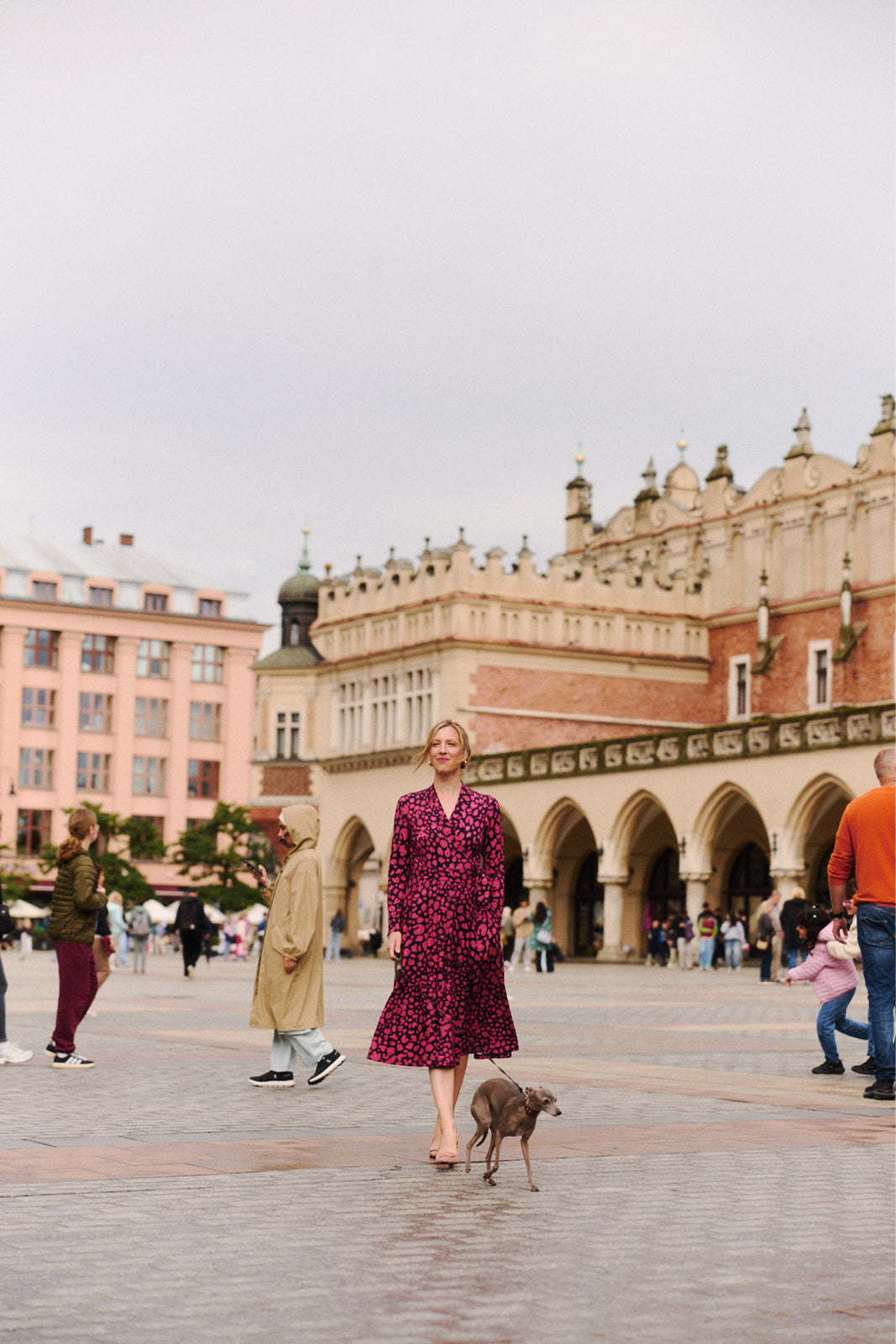 Sukienka MON AMOUR print leo pink & black
