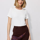 MADOXY espresso & print leo burgundy