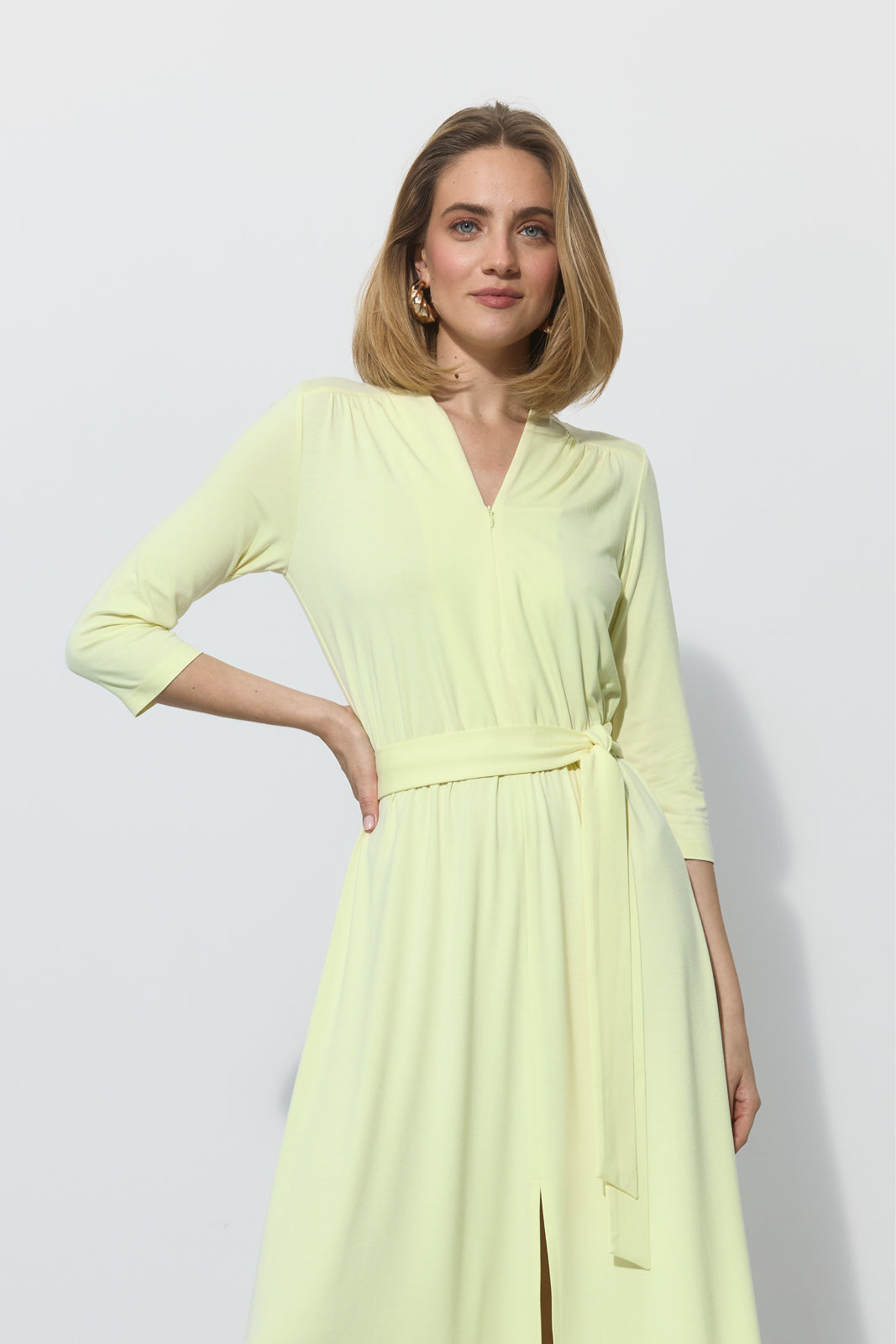 LIBERTY DRESS krem cytrynowy
