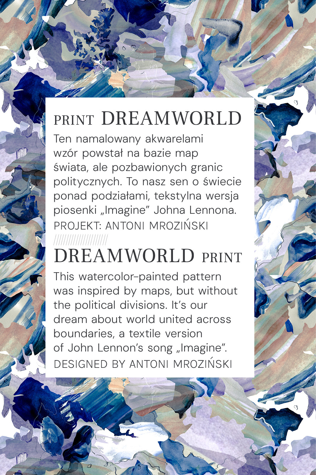 GENIALNA PRZYJACIÓŁKA print Dreamworld niebieski