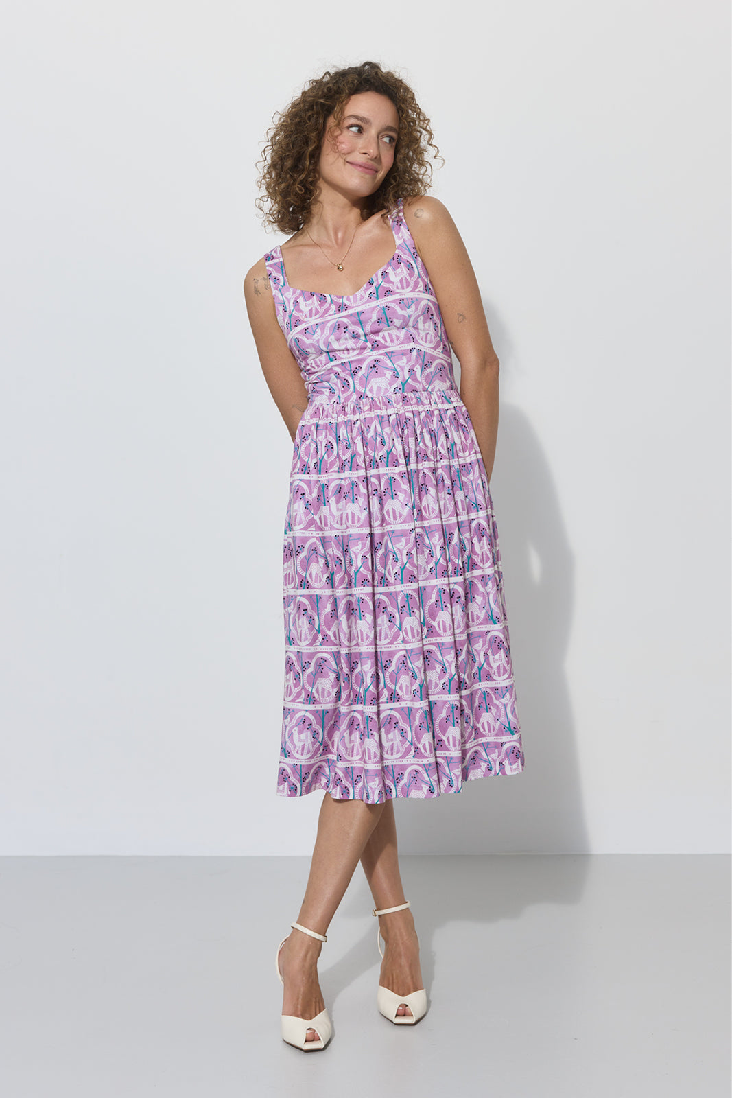 RZYMSKIE WAKACJE print rysie z IWP lila