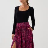 Spódnica HIGH RISK print mini leo pink & art blue