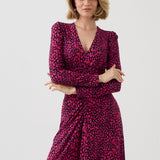 Sukienka MUSE print mini leo pink & art blue