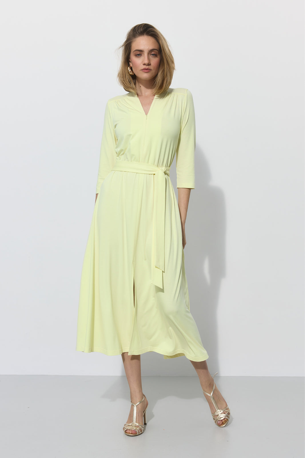 LIBERTY DRESS krem cytrynowy
