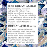 MON AMOUR print Dreamworld niebieski