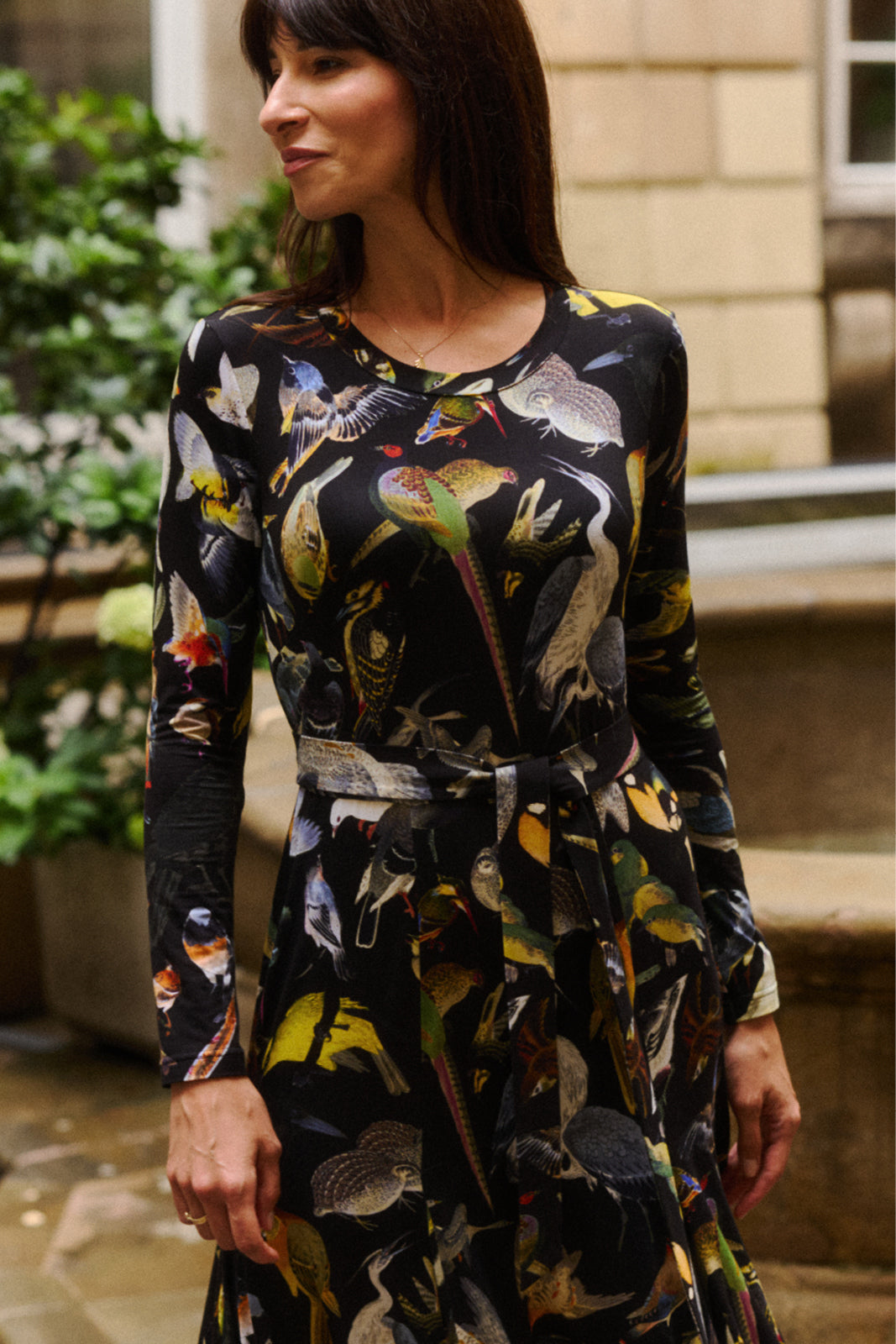 Sukienka KLIN LADY print ptaki Warszawy