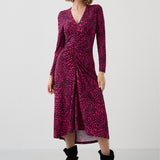 Sukienka MUSE print mini leo pink & art blue