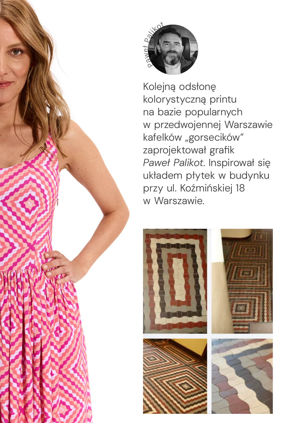 RZYMSKIE WAKACJE  print gorseciki Koźmińska pink