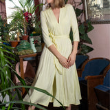 LIBERTY DRESS krem cytrynowy