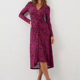 Sukienka MUSE print mini leo pink & art blue