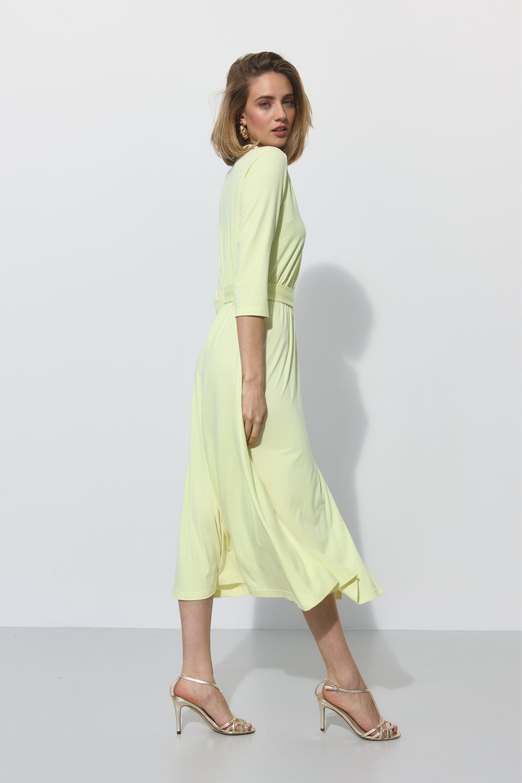 LIBERTY DRESS krem cytrynowy