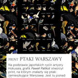 Sukienka KLIN LADY print ptaki Warszawy