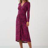 Sukienka MUSE print mini leo pink & art blue