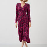 Sukienka MUSE print mini leo pink & art blue