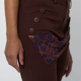 MADOXY espresso & print leo burgundy