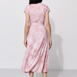 Dress TOSKANIA folk cut-out print pink