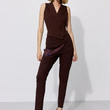 MADOXY espresso & print leo burgundy