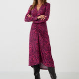Sukienka MUSE print mini leo pink & art blue