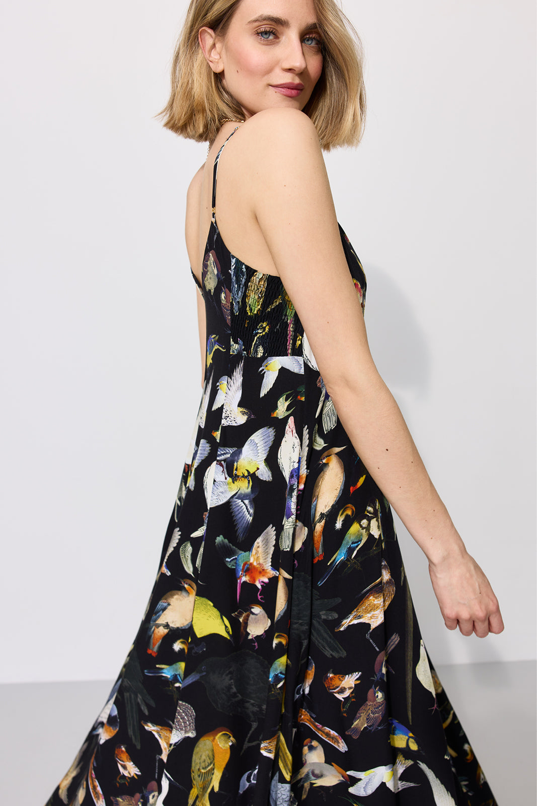 Dress ALL NIGHT LONG Warsaw Birds print