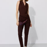 MADOXY espresso & print leo burgundy