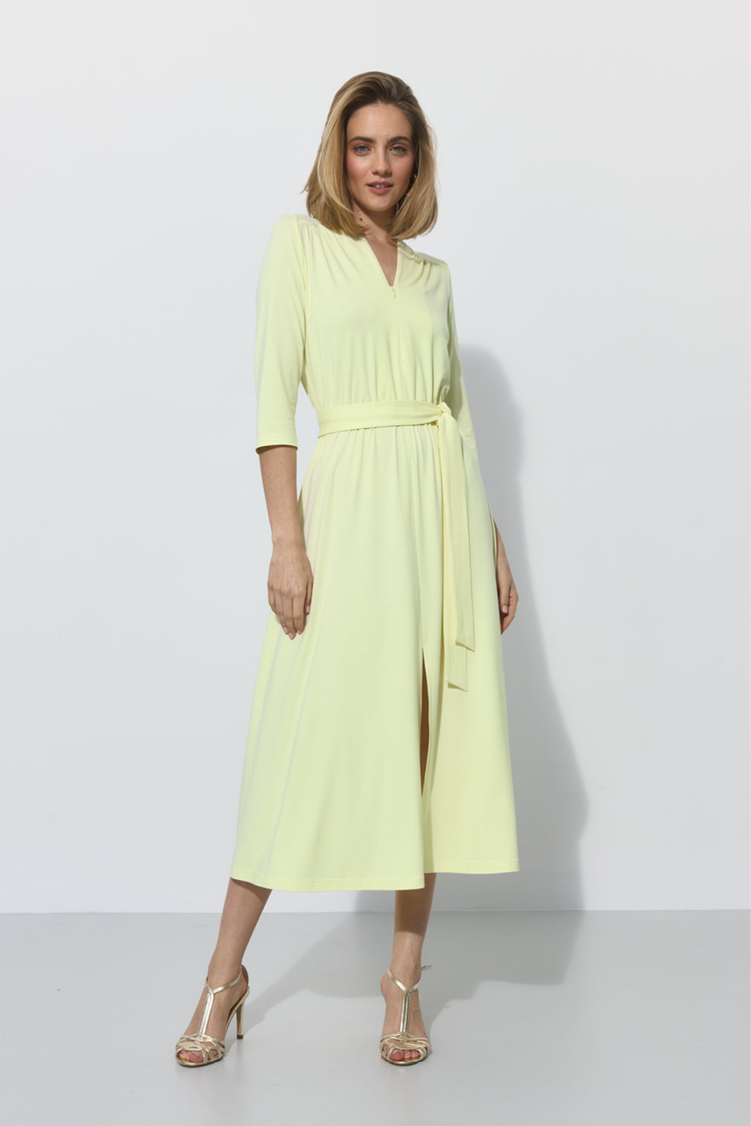 LIBERTY DRESS krem cytrynowy