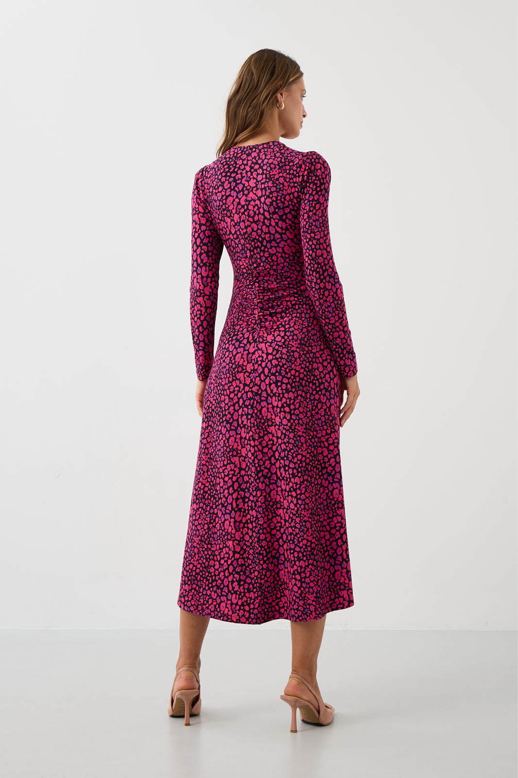 Sukienka MUSE print mini leo pink & art blue