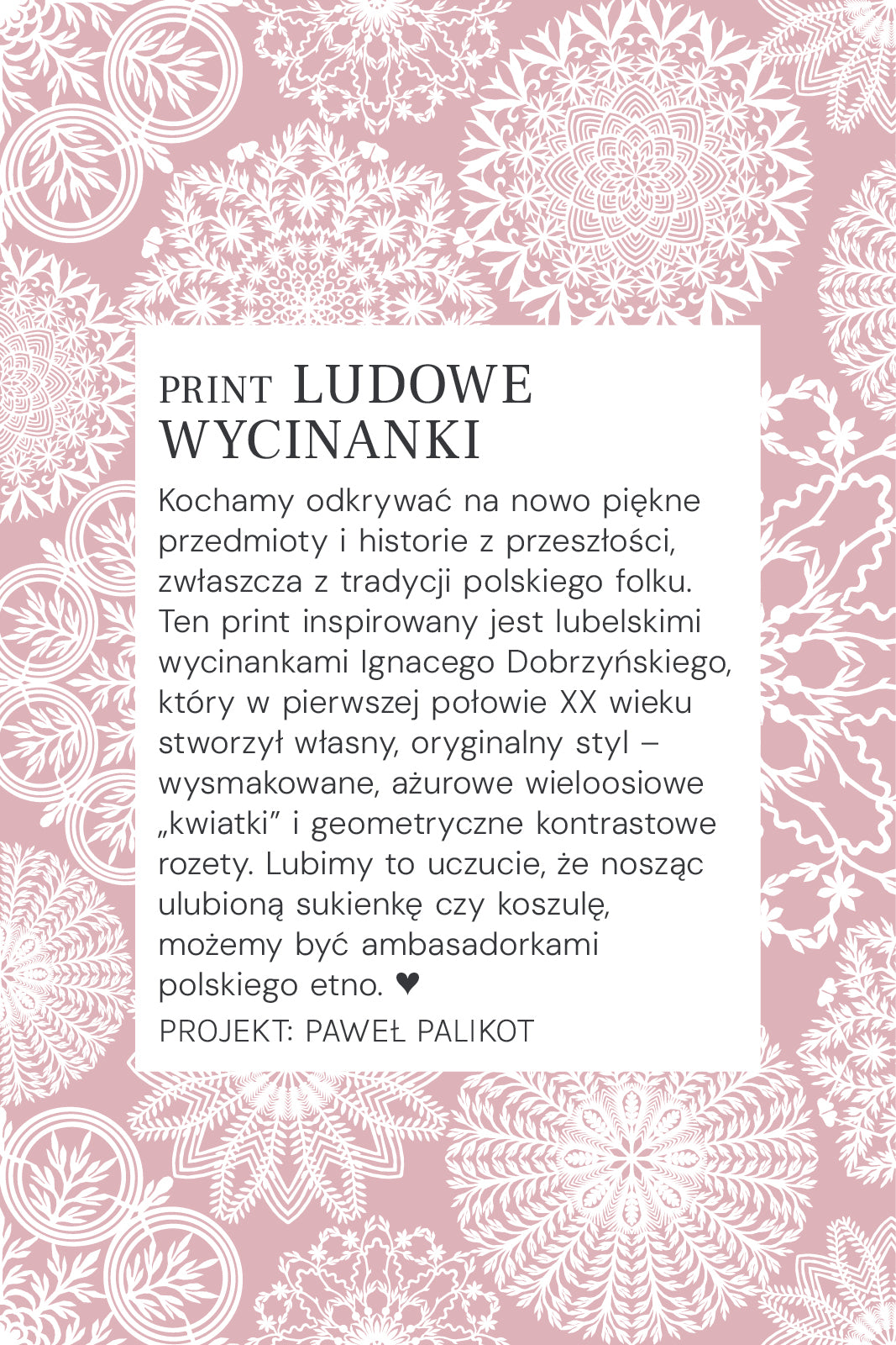 Dress TOSKANIA folk cut-out print pink