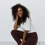 MADOXY espresso & print leo burgundy
