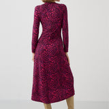 Sukienka MUSE print mini leo pink & art blue
