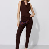 MADOXY espresso & print leo burgundy