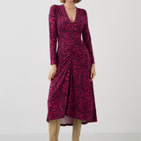 Sukienka MUSE print mini leo pink & art blue