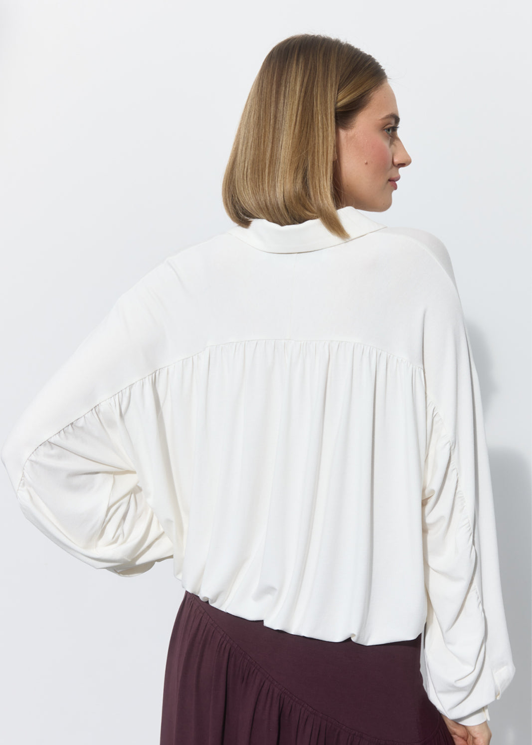 KOSZULA ROMANTIC perłowa biel