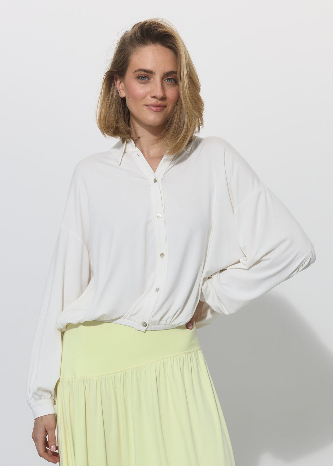 KOSZULA ROMANTIC perłowa biel