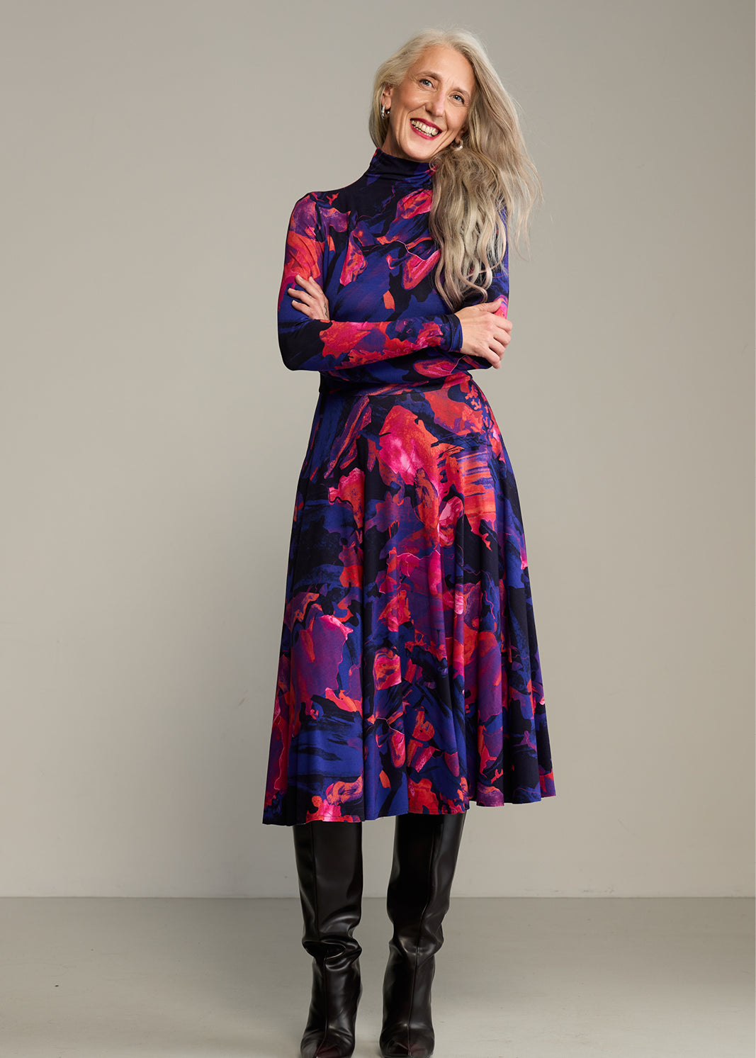 Sukienka GO(LF) FOR IT print Dreamworld orange & violet